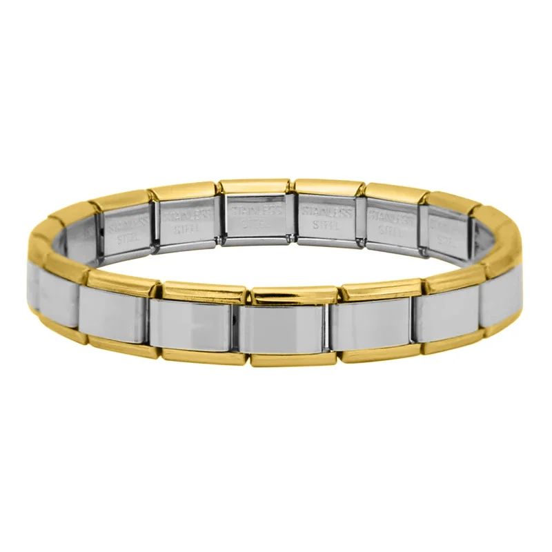Pulseira Dourada com Prateado