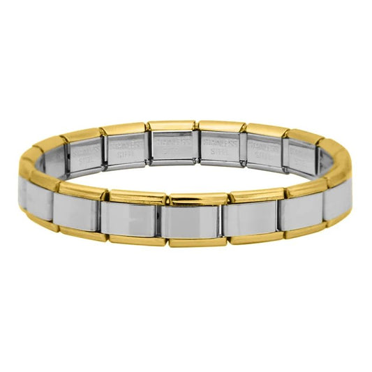 Pulseira Dourada com Prateado