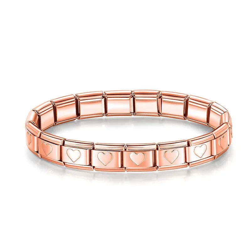 Pulseira Rose Corações